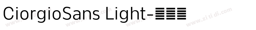 CiorgioSans Light字体转换